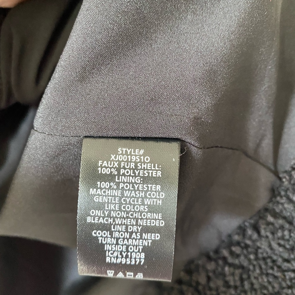 Sanctuary Faux Sherpa Teddy Jacket In Black - Picture 8 of 9